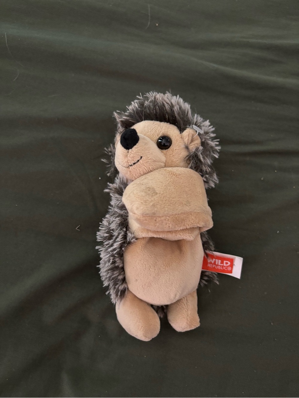 Wild Republic Plush Hedgehog Huggers Slap Bracelet 6.5" Brown Shaggy Stuffed Toy